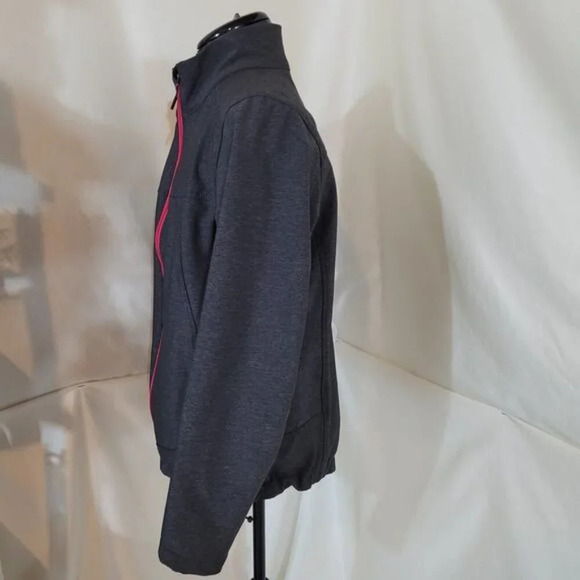 Karbon‎ Gray Softshell Jacket with Pink Zipper - Size Large - Picture 3 of 9
